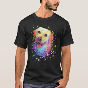 Camiseta Arte de Labrador Retriever con Salpicaduras Colori