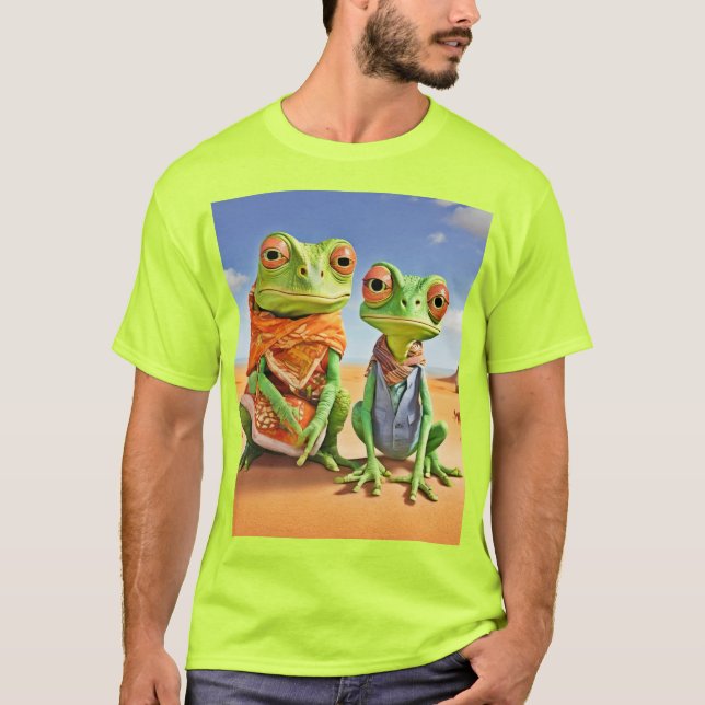 Camiseta Arte de lagarto familiar (Anverso)