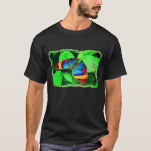 Camiseta Arte de lápiz de mariposa azul