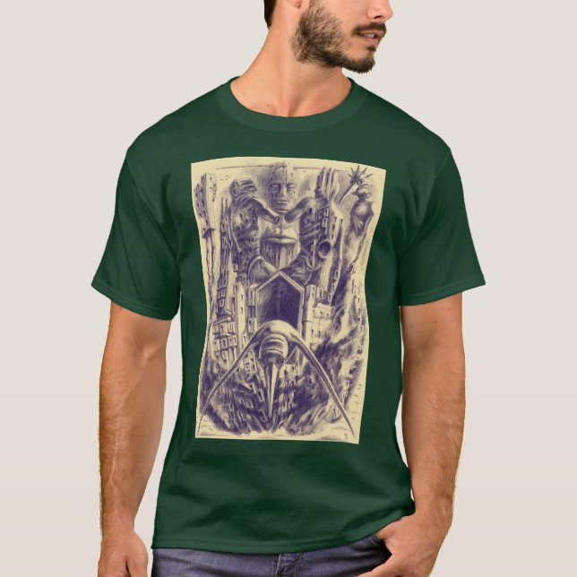 Camiseta Arte de lápiz de palacio de sombra (Anverso)