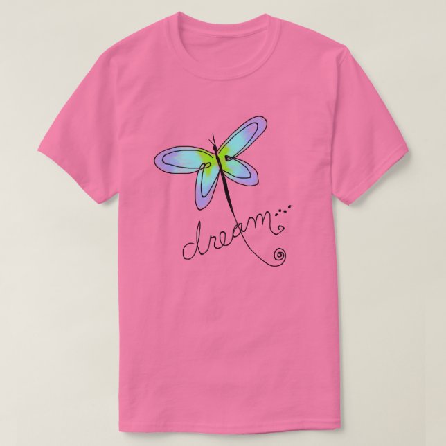 Camiseta Arte de libélula soñadora para llevar (Diseño del anverso)