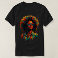 Arte de libertad con goteo de pintura Afro