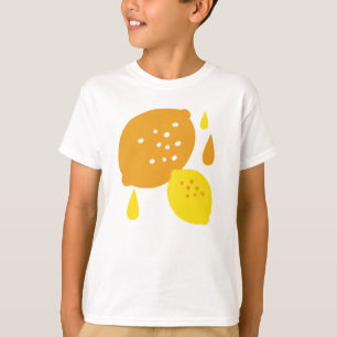Camiseta Arte de limón azul de la marina - Diseño de cítric