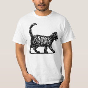 Camiseta Arte de línea abstracta de gato Minimalista Gato g