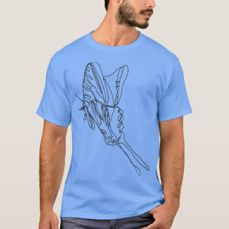 Camiseta Arte de línea abstracta mariposa original