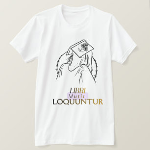 Camiseta Arte de línea de cita latina de Dark Academia