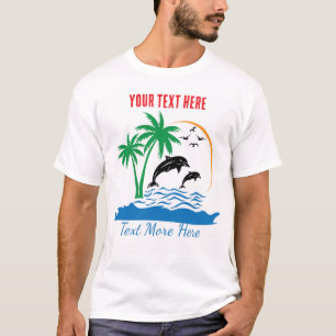 Camiseta Arte de línea de delfín minimalista – Elegante ani