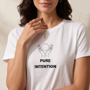 Camiseta Arte de línea de manos con intención pura minimali