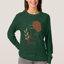 Arte de línea de rostro abstracto moderno Sudadera
