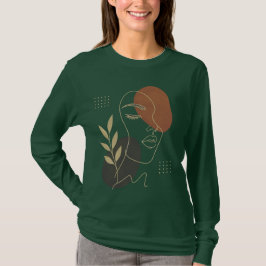 Camiseta Arte de línea de rostro abstracto moderno Sudadera