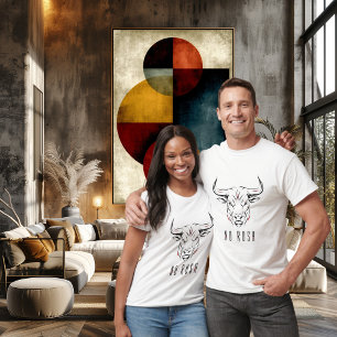 Camiseta Arte de línea de toro minimalista