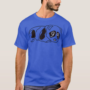 Camiseta Arte de línea lindo panda 1