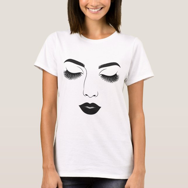 Camiseta Arte de línea minimalista (Anverso)