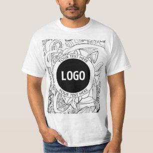 Camiseta Arte de línea moderno original y su logotipo