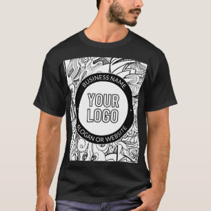 Camiseta Arte de línea moderno y su logotipo con texto edit