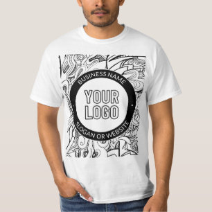 Camiseta Arte de línea moderno y su logotipo con texto edit