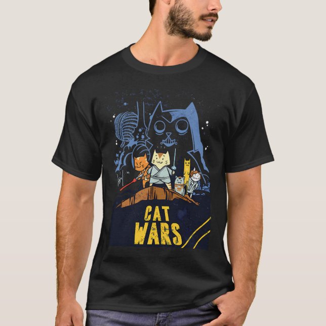 Camiseta Arte de líneas de unicornios. (Anverso)