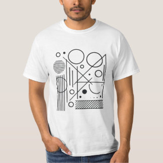Camiseta Arte de líneas geométricas