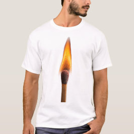 Camiseta Arte de llama de cerilla quemada – Chispa de fuego