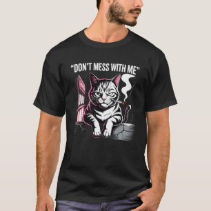 Camiseta Arte de lluvia en la calle del gato duro de calle