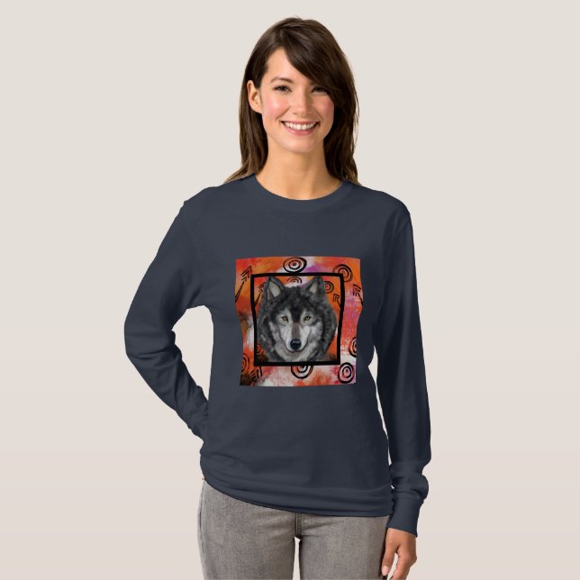 Camiseta Arte de Lobo (Anverso completo)