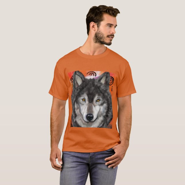 Camiseta Arte de Lobo (Anverso completo)