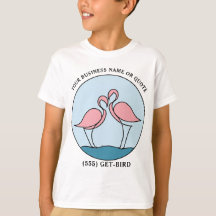 Arte de Logo de Negocio Flamingo Foto Cita Niño