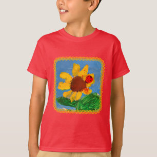 Camiseta "Arte de los niños" de girasol