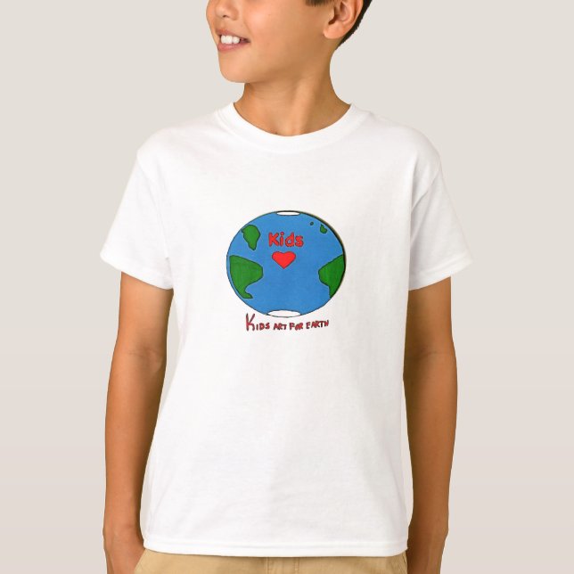 Camiseta Arte de los niños para la tierra (Anverso)