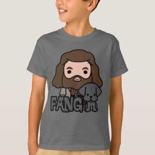Camiseta Arte de los personajes de Hagrid y Fang de dibujos