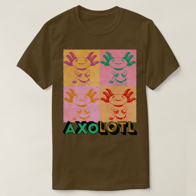 Camiseta Arte de los Terrarios Aquaristas Axolotl Axo (Diseño del anverso)