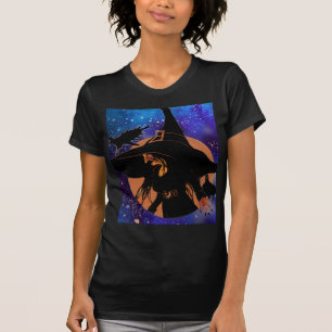Camiseta Arte de Luna Negra de Bruja Vieja 