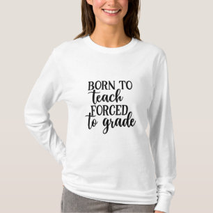 Camiseta Arte De Maestros Nacido Para Enseñar Obligado A Gr