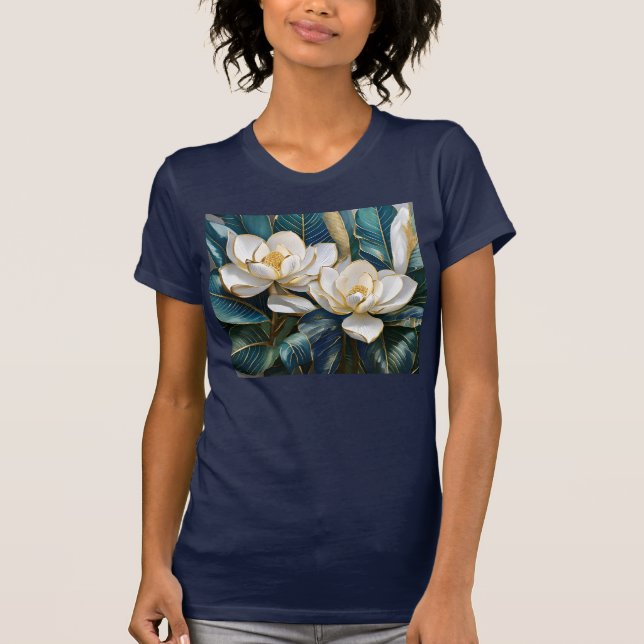 Camiseta Arte de Magnolia del Sur (Anverso)