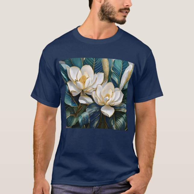 Camiseta Arte de Magnolia del Sur (Anverso)