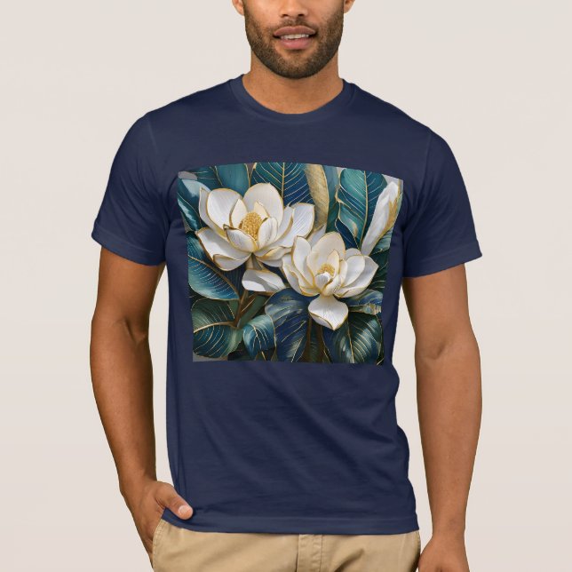 Camiseta Arte de Magnolia del Sur (Anverso)