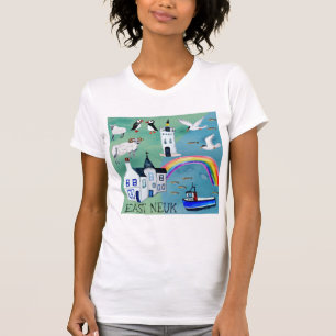 Camiseta Arte de Mapa de Acuarela en Escocia en el Este de 
