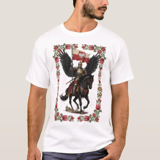 Camiseta Arte de marco folclórico de Husar polaco