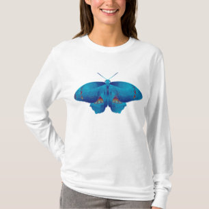 Camiseta Arte de mariposa azul