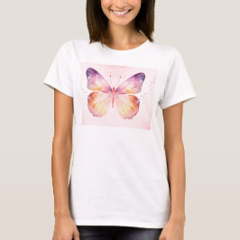 Camiseta Arte de Mariposa en Acuarela