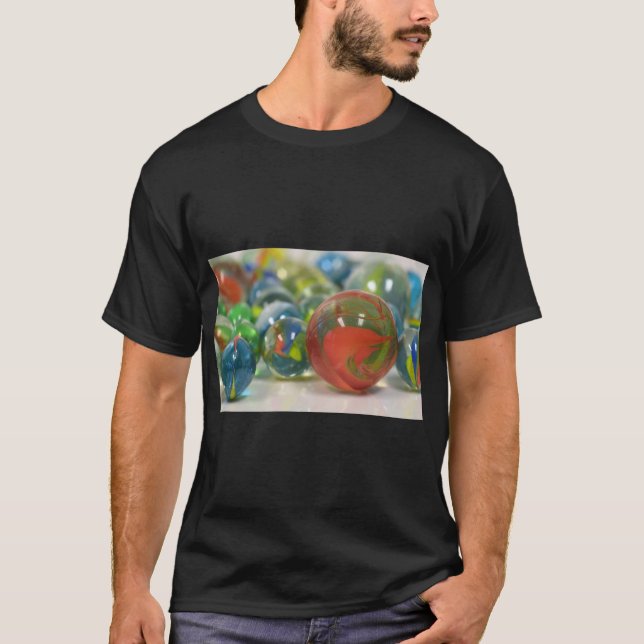 Camiseta Arte de mármoles de vidrio colorido (Anverso)