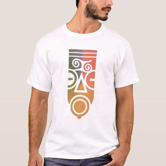 Camiseta Arte de máscara africano (Anverso)