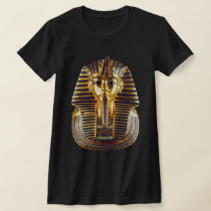 Camiseta Arte de Máscara de Faraón Egipcio Dorado