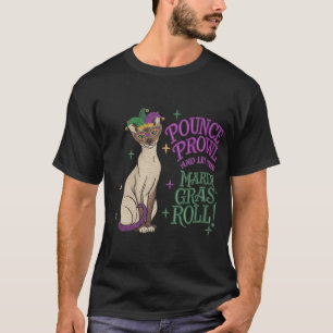 Camiseta Arte de Máscara de Gato de Mardi Gras Orgulloso Sa