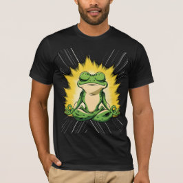 Camiseta Arte de Meditación de la Rana Zen Super Saiyan Glo