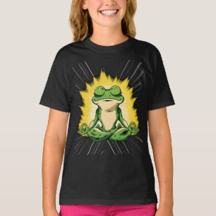 Camiseta Arte de Meditación de la Rana Zen Super Saiyan Glo