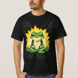 Camiseta Arte de Meditación de Rana Zen Super Saiyan Glow