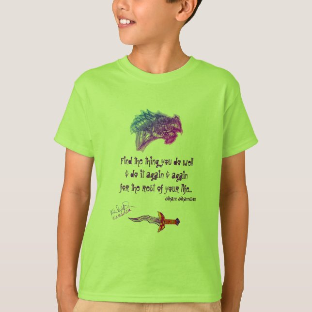 Camiseta Arte de Micheal Inspirador Dragon T-Shirt (Anverso)