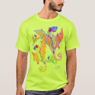 Camiseta Arte de Micheal Raglan Dragon Shirt