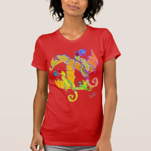 Camiseta Arte de Micheal Raglan Dragon Shirt
